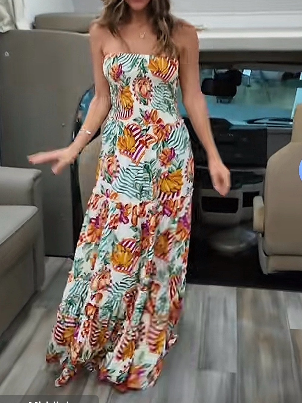 Abel the Lab Strapless Maxi Dress
